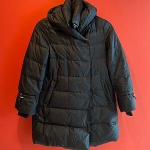 Zara Women's Black Puffer Double Breasted Jacket